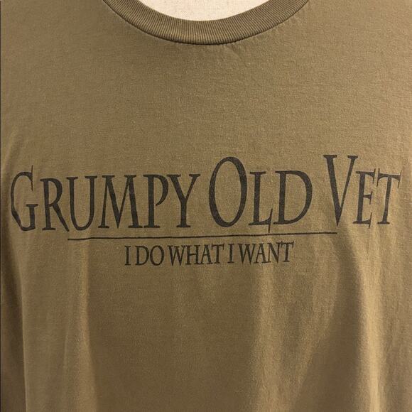 Grunt Style Men’s Army Green “ Grumpy Old Vet” Graphic T-Shirt XXXL - Picture 3 of 8